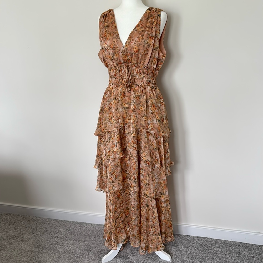 ASTR the Label Floral Maxi Dress in Rust Floral